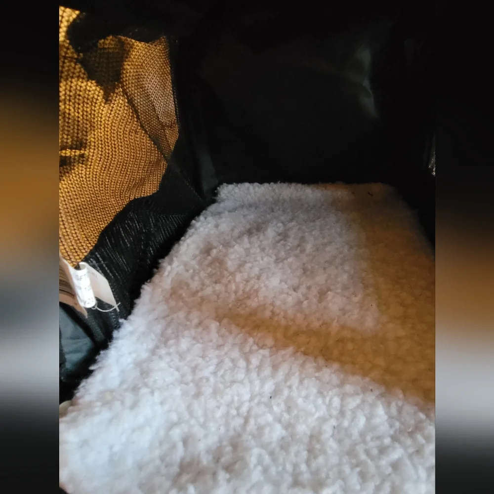 Small Black Mesh/Canvas Pet Carrier Tote